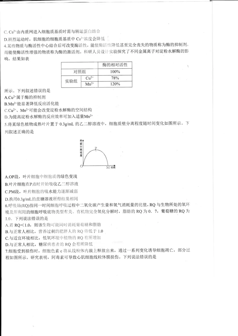 山东省德州市2024届高三适应性联考模拟预测（一）生物(1)_2023年11月_01每日更新_05号_2024届山东省德州市高三适应性联考模拟预测（一）