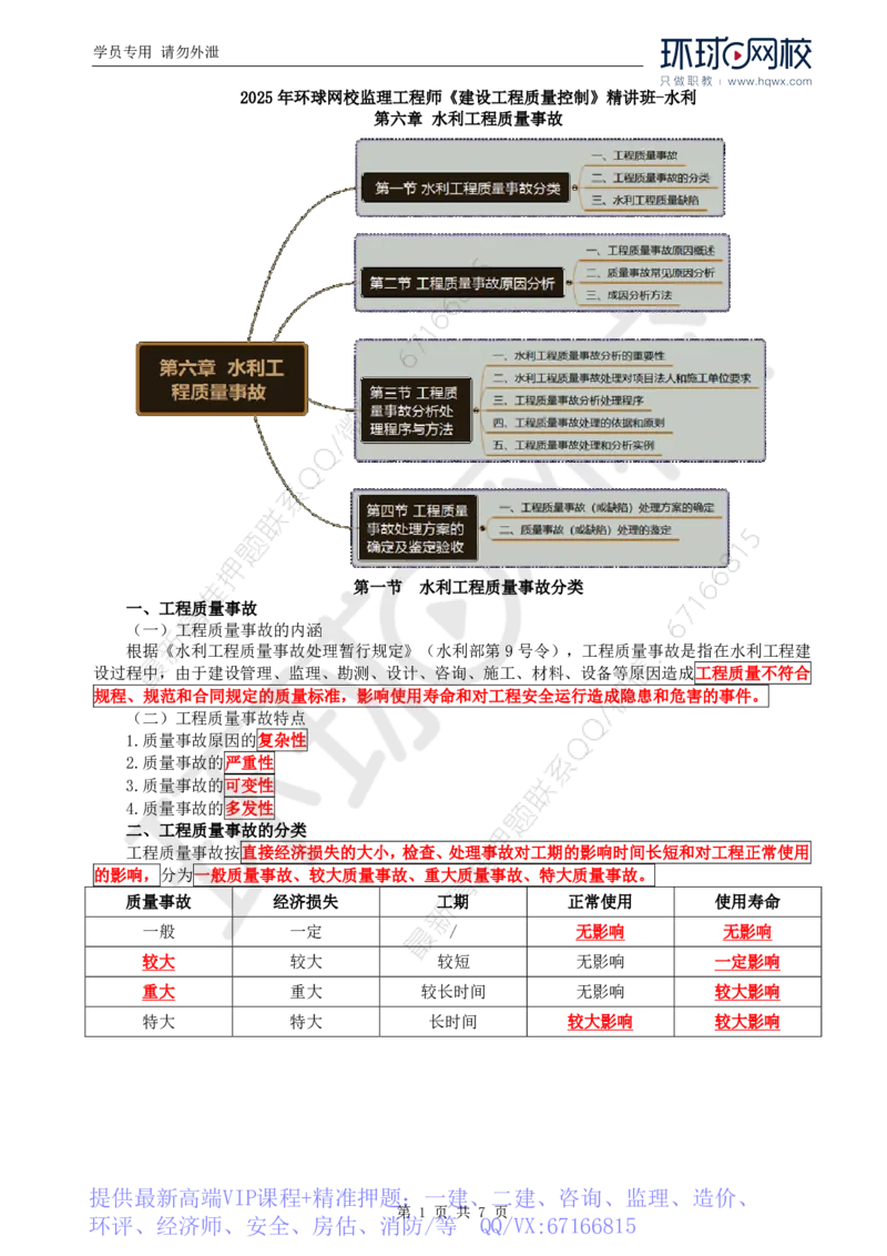 WM_12.质量：第六章第一节至第三节工程质量事故分析处理程序与方法_监理工程师_2025监理工程师_2025年监理工程师-各大机构_2025年监理-水利目标_01.精讲班-吕.桂军_讲义