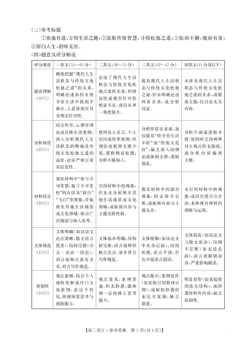 50B_语文答案_2025年10月高二试卷_251027河北省邢台市卓越联盟2025-2026学年高二上学期10月月考（全）_河北省邢台市卓越联盟2025-2026学年高二上学期10月月考语文试题（图片版，含答案）