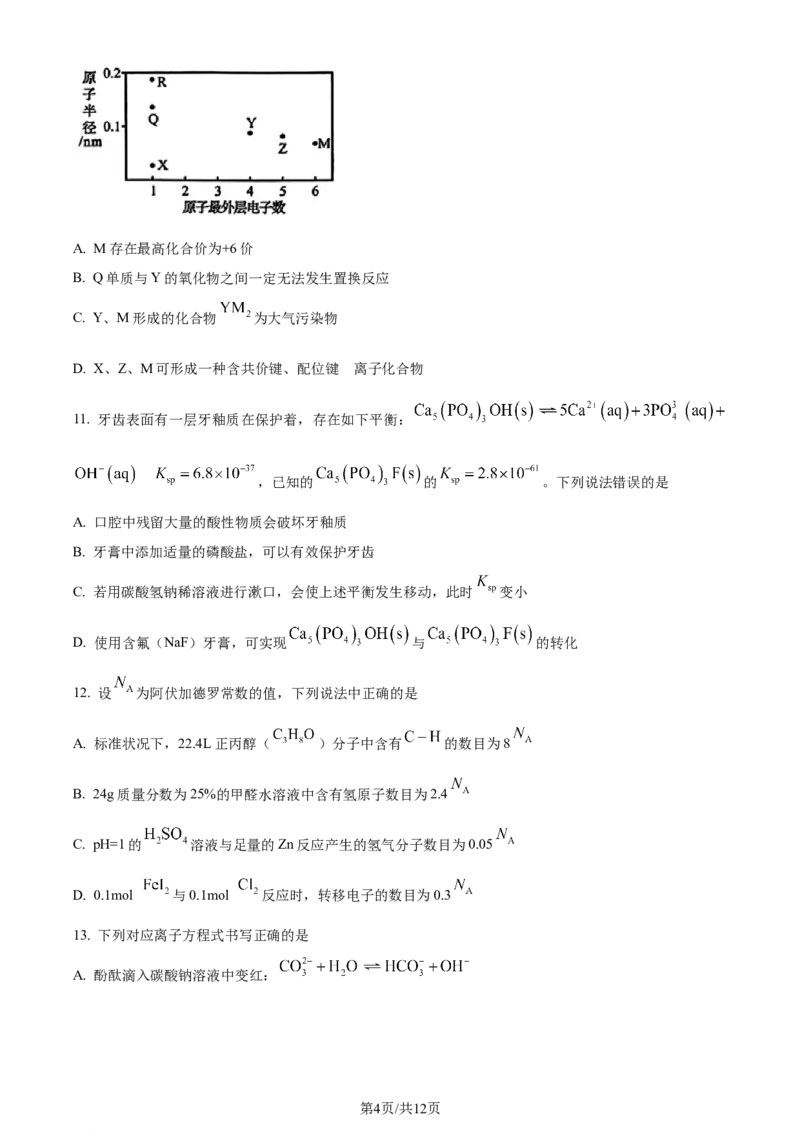 精品解析：广东省汕头市2024届高三二模考试化学试（原卷版）_2024年5月_01按日期_1号_2024届广东省汕头市高三第二次模拟考试_2024届广东省汕头市高三第二次模拟考试化学