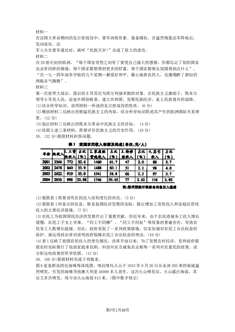 2005年福建高考文科综合真题及答案_地理高考真题试卷_旧1990-2007&middot;高考地理真题_1990-2007&middot;高考地理真题&middot;word_2001-2007年各地文综历年真题_福建