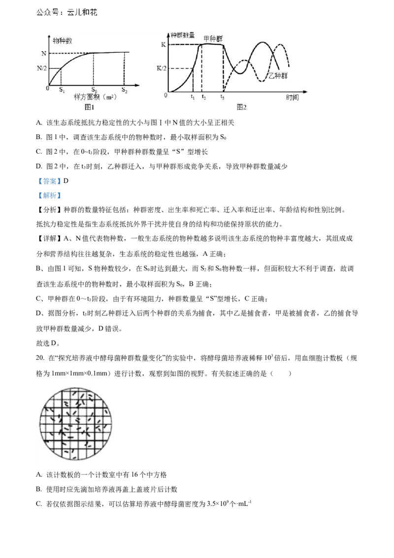 安徽省芜湖市镜湖区安徽师范大学附属中学2023-2024学年高二下学期6月测试生物试题（含答案）_2024-2025高二（7-7月题库）_2024年07月试卷_07022024安徽师范大学附属中学高二下学期6月测试