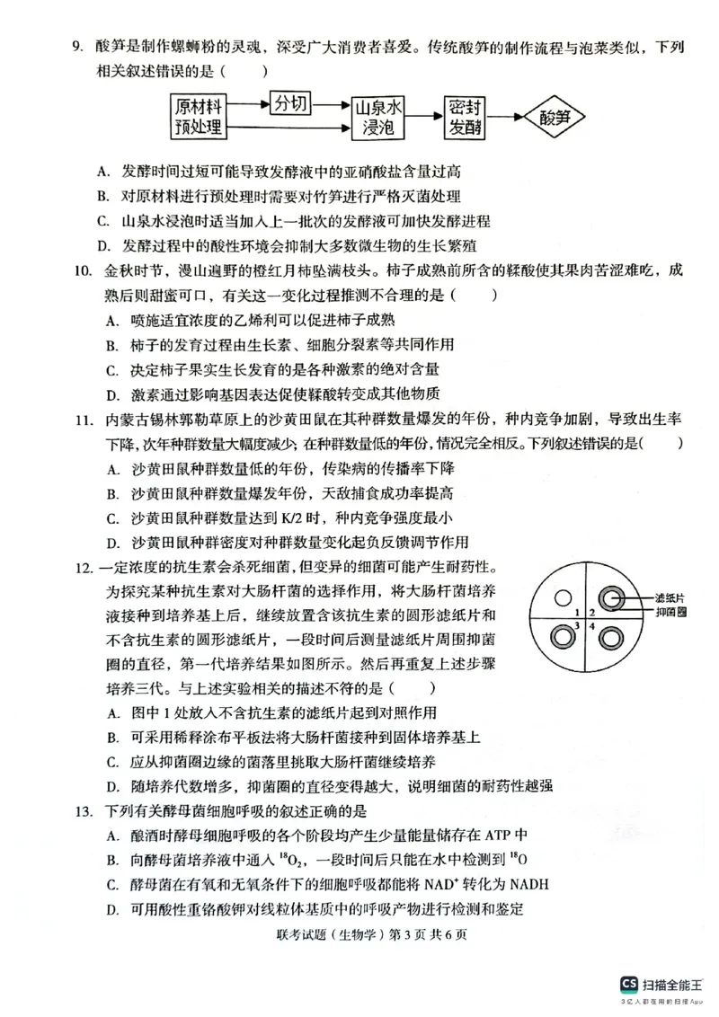 广西三新学术联盟2024届高三上学期11月联考生物(1)_2023年11月_01每日更新_24号_2024届广西三新学术联盟高三上学期11月联考