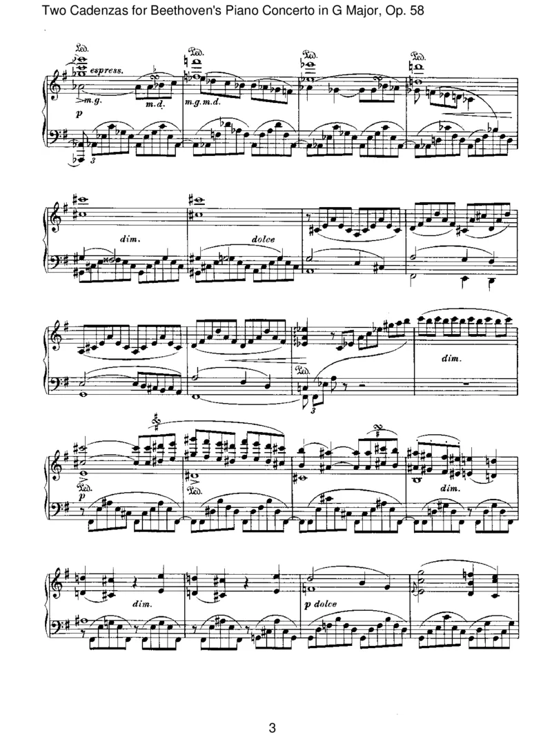 TwoCadenzasforBeethoven'sPianoConcertoinGMajor,Op.58_一万首著名钢琴曲谱哈农贝多芬合集视频教学电子版高清无水印可打印_1古典钢琴知名音乐家谱_勃拉姆斯钢琴谱全集