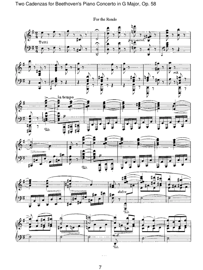 TwoCadenzasforBeethoven'sPianoConcertoinGMajor,Op.58_一万首著名钢琴曲谱哈农贝多芬合集视频教学电子版高清无水印可打印_1古典钢琴知名音乐家谱_勃拉姆斯钢琴谱全集