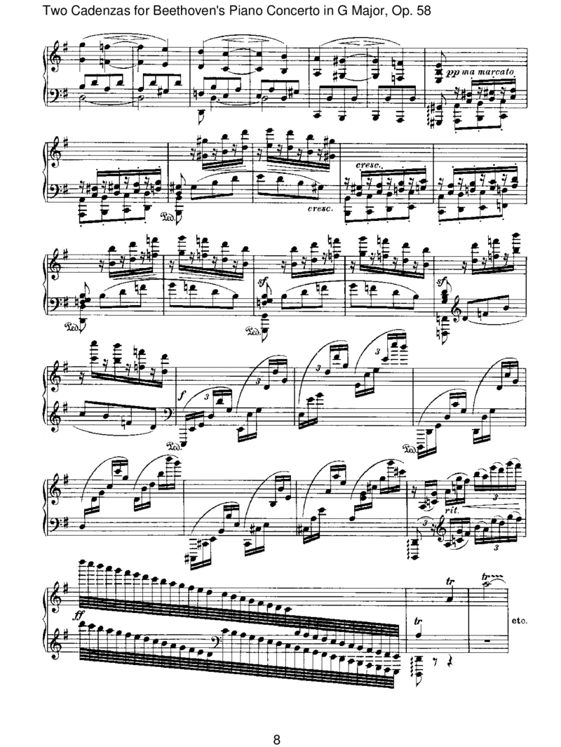 TwoCadenzasforBeethoven'sPianoConcertoinGMajor,Op.58_一万首著名钢琴曲谱哈农贝多芬合集视频教学电子版高清无水印可打印_1古典钢琴知名音乐家谱_勃拉姆斯钢琴谱全集