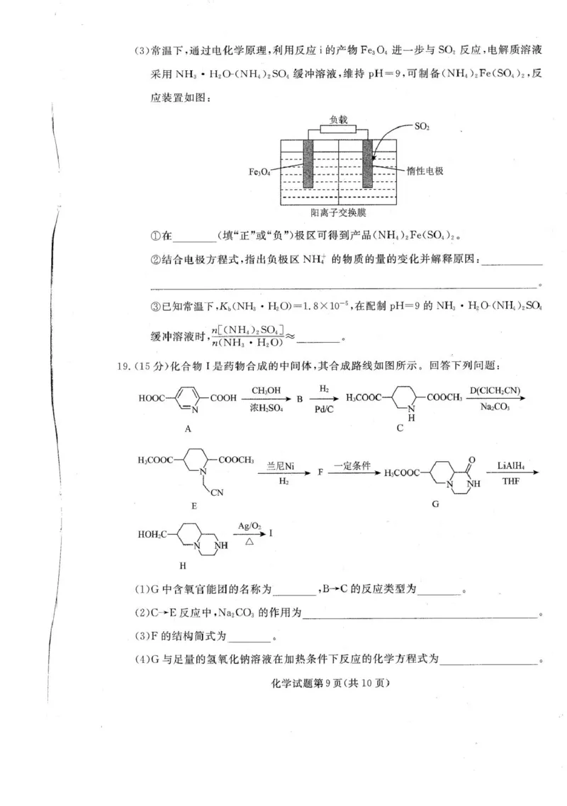 化学_2024-2025高三（6-6月题库）_2024年12月试卷_1210辽宁省名校联盟2024年高三12月份联合考试_辽宁省名校联盟2024年高三12月份联合考试化学试题