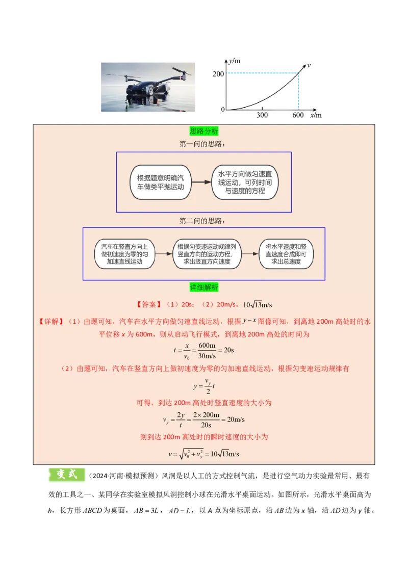 模板04曲线运动（六大题型）（解析版）_20241224_230817_2024-2025高三（6-6月题库）_2025年01月试卷_01012025年高考物理答题技巧与模板构建