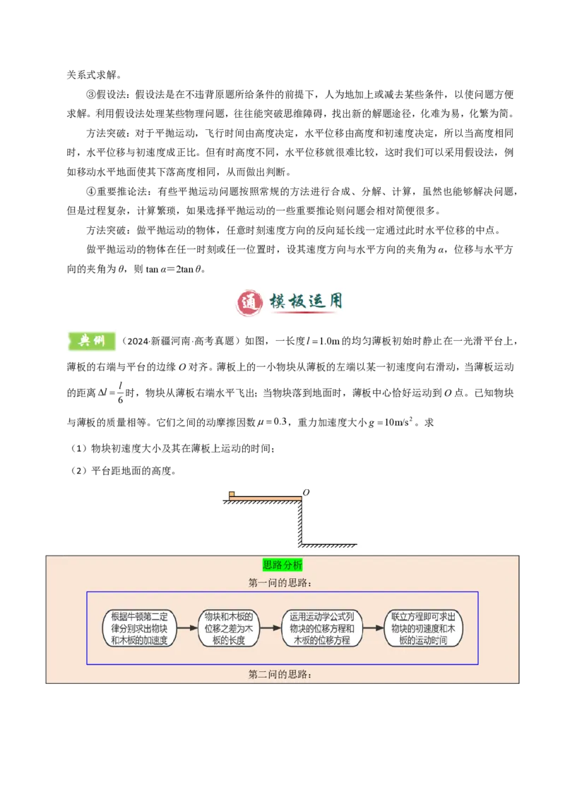 模板04曲线运动（六大题型）（解析版）_20241224_230817_2024-2025高三（6-6月题库）_2025年01月试卷_01012025年高考物理答题技巧与模板构建