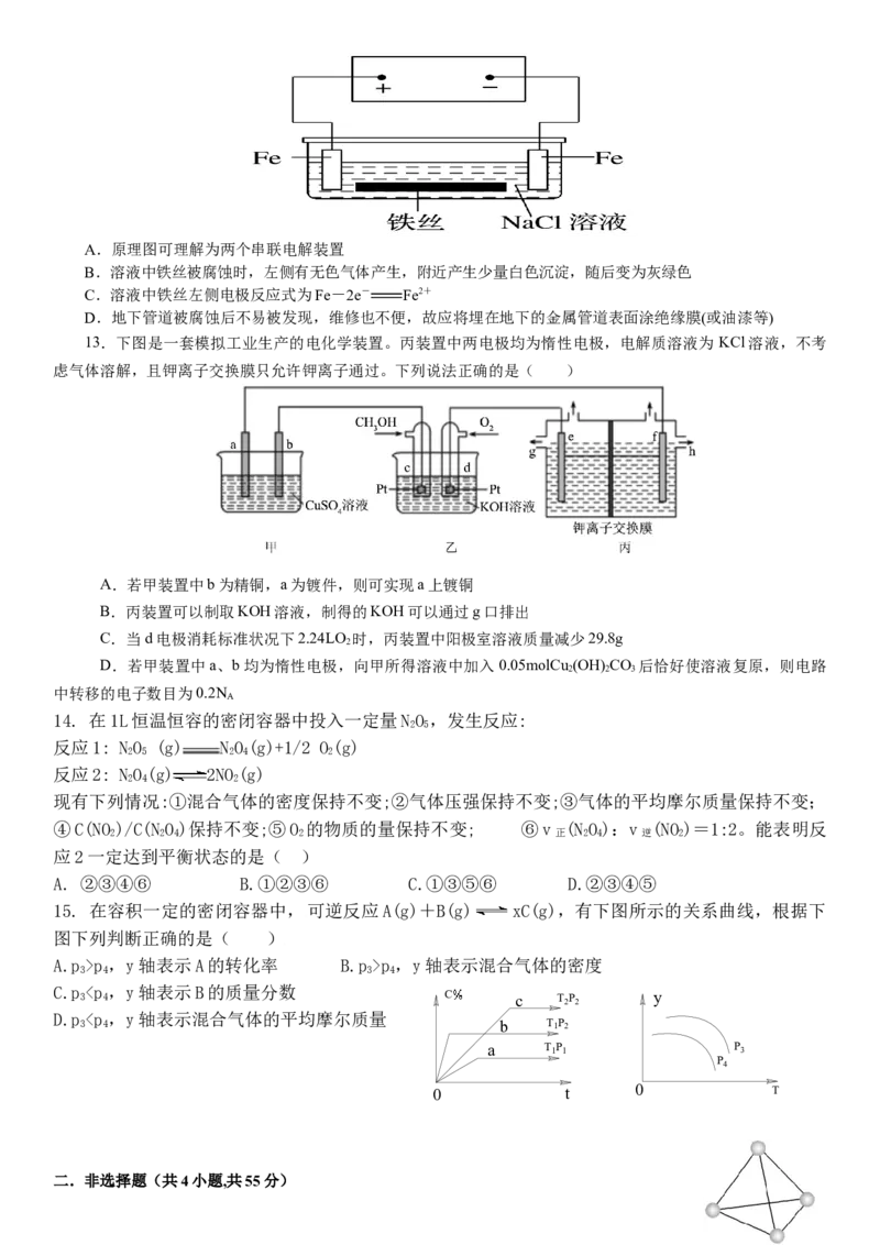 河南省安阳市林州市第一中学2024-2025学年高二上学期11月月试题化学Word版含答案_2024-2025高二（7-7月题库）_2024年11月试卷