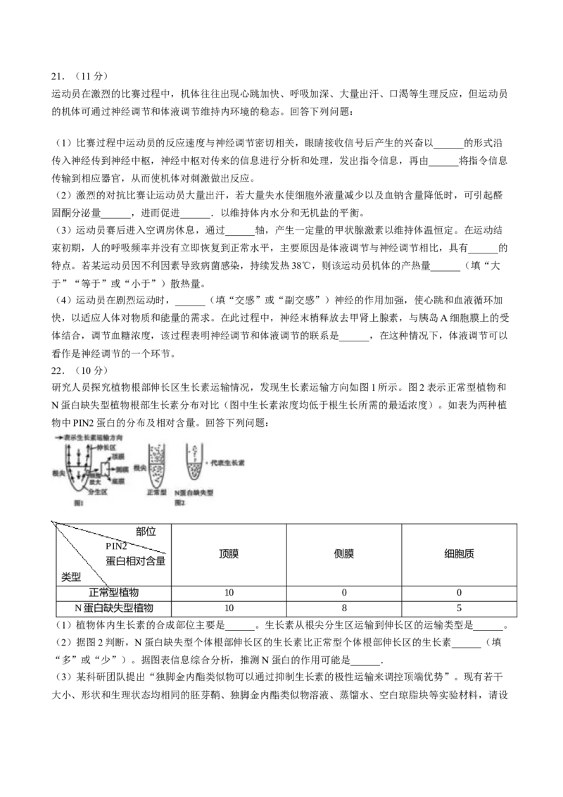 吉林省松原市五校2024-2025学年高二上学期期末联考试题生物Word版含解析_2024-2025高二（7-7月题库）_2025年01月试卷_0116吉林省松原市五校2024-2025学年高二上学期期末联考试题