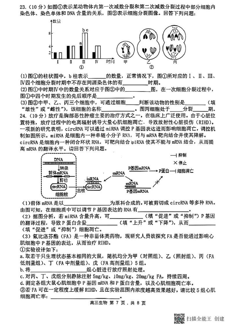黑龙江省哈尔滨市第三中学校2023-2024学年高三上学期期中考试生物(1)_2023年11月_0211月合集_2024届黑龙江省哈尔滨市市第三中学校高三上学期期中
