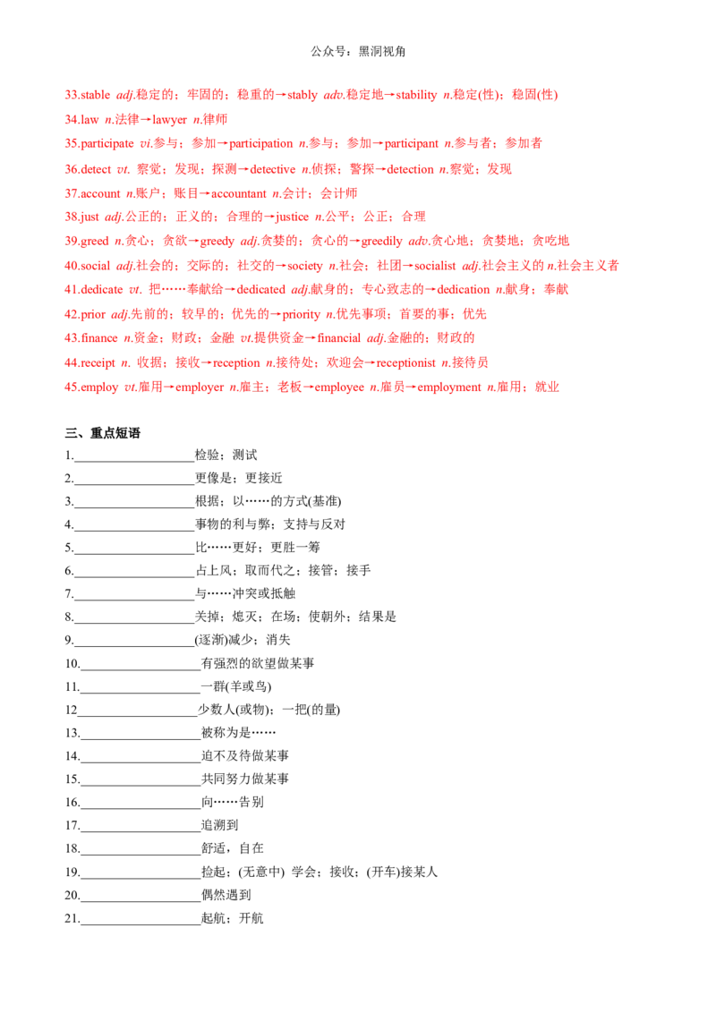 暑假作业04选择性必修四重点单词、单词变形、短语、句型练习（解析版）-暑假分层作业2024年高二英语暑假培优练（人教版2019）_2024-2025高二（7-7月题库）