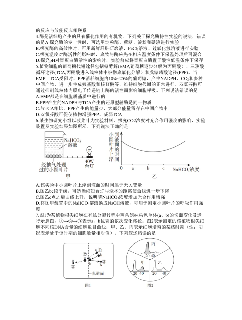 山东省临沂市2024届高三11月教学质量检测考试生物(1)_2023年11月_01每日更新_23号_2024届山东省临沂市高三11月教学质量检测考试