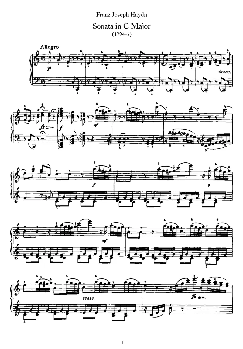 PianoSonataNo50inC_NoRestriction_一万首著名钢琴曲谱哈农贝多芬合集视频教学电子版高清无水印可打印_1古典钢琴知名音乐家谱_海顿钢琴谱全集_奏鸣曲