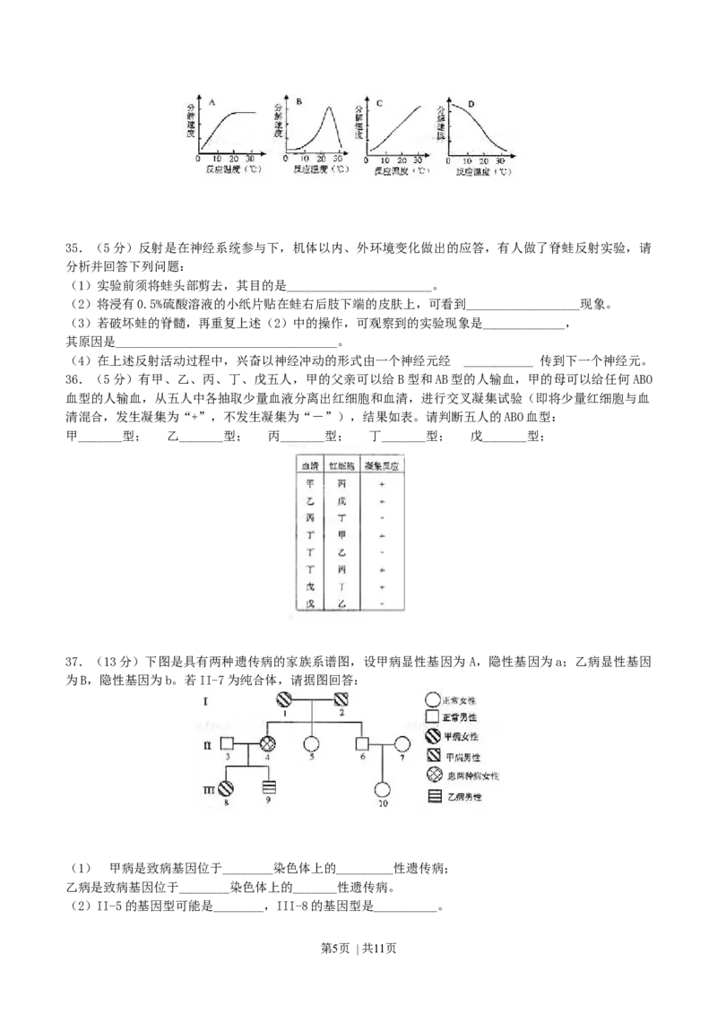 2004年上海高考生物真题及答案_生物高考真题试卷_旧1990-2007&middot;高考生物真题_1990-2007&middot;高考生物真题&middot;word_上海