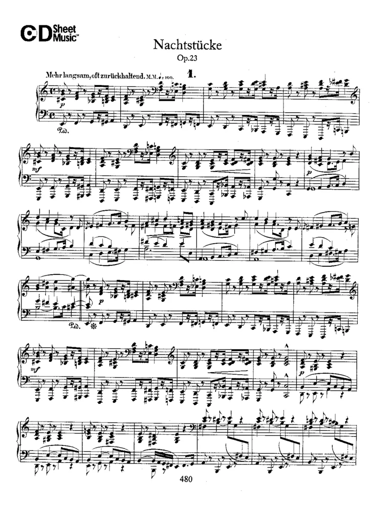 Schumann-Nachtstucke(NightPieces),Op.23_一万首著名钢琴曲谱哈农贝多芬合集视频教学电子版高清无水印可打印_1古典钢琴知名音乐家谱_舒曼钢琴谱全集_WORKS