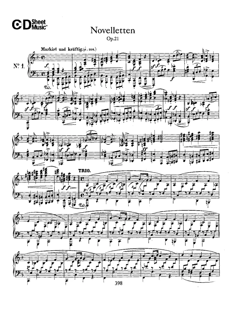 Schumann-Novelletten,Op.21_一万首著名钢琴曲谱哈农贝多芬合集视频教学电子版高清无水印可打印_1古典钢琴知名音乐家谱_舒曼钢琴谱全集_WORKS