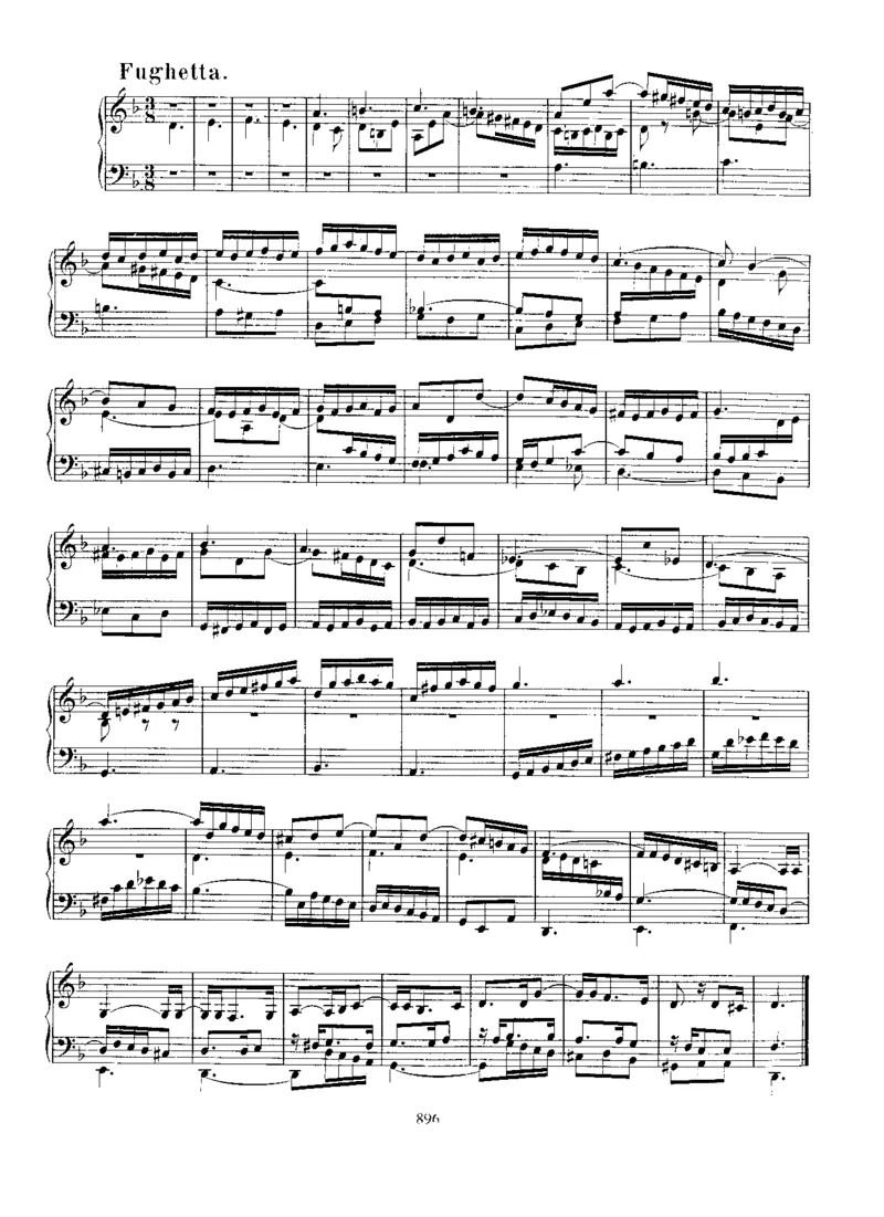 PreludeandFughettaind,BWV899_一万首著名钢琴曲谱哈农贝多芬合集视频教学电子版高清无水印可打印_1古典钢琴知名音乐家谱_巴赫钢琴谱全集_Preludes，Fantasias，Fugues