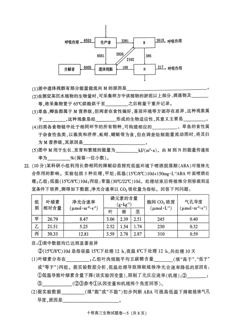 金华十校2023年11月高三模拟考试生物卷子(1)_2023年11月_0211月合集_2024届浙江省金华十校高三上学期11月模拟考试_浙江省金华十校2024届高三上学期11月模拟考试生物