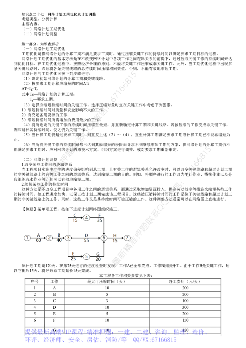 WM_05-第05讲　网络计划工期优化及计划调整_监理工程师_2025监理工程师_2025年监理工程师-各大机构_2025年监理-土建案例_机构2-JG_01.精讲班-陈.江潮_讲义