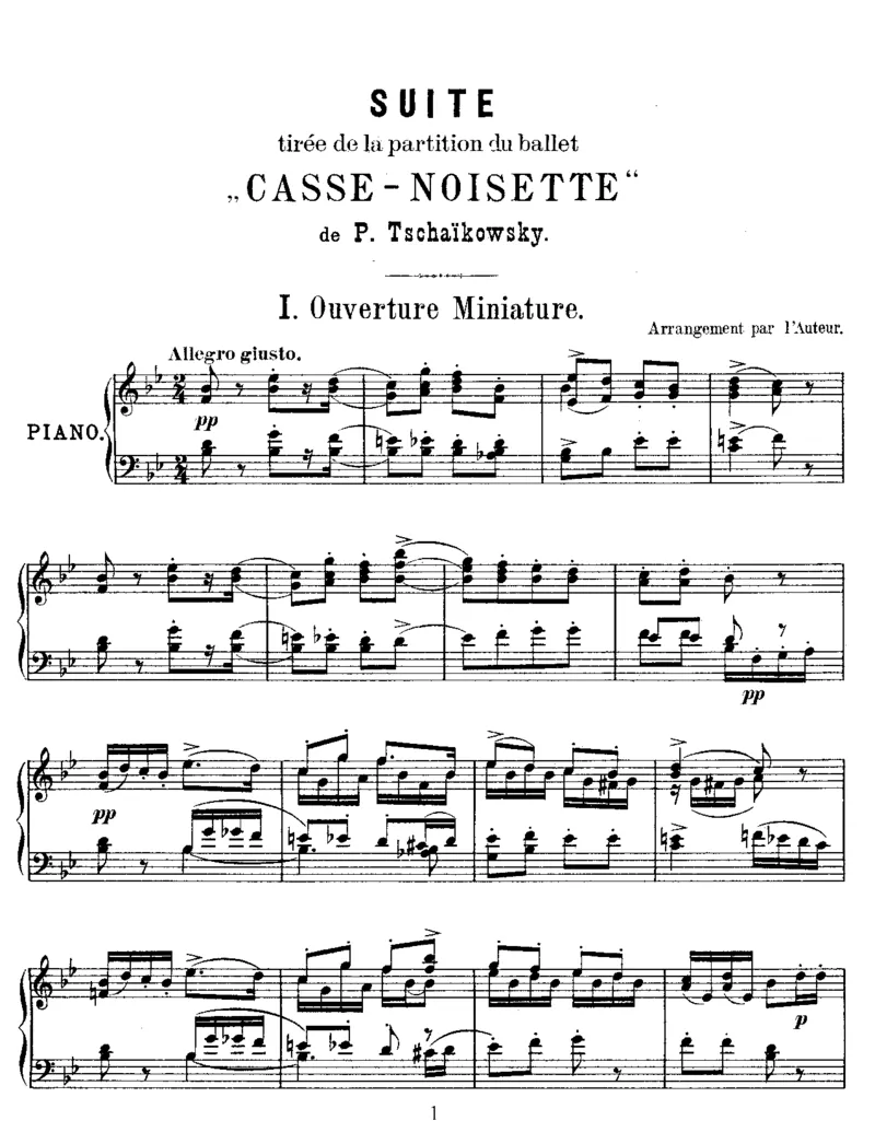 TchaikovskyNutcrackerOp71_一万首著名钢琴曲谱哈农贝多芬合集视频教学电子版高清无水印可打印_1古典钢琴知名音乐家谱_超高难度钢琴谱