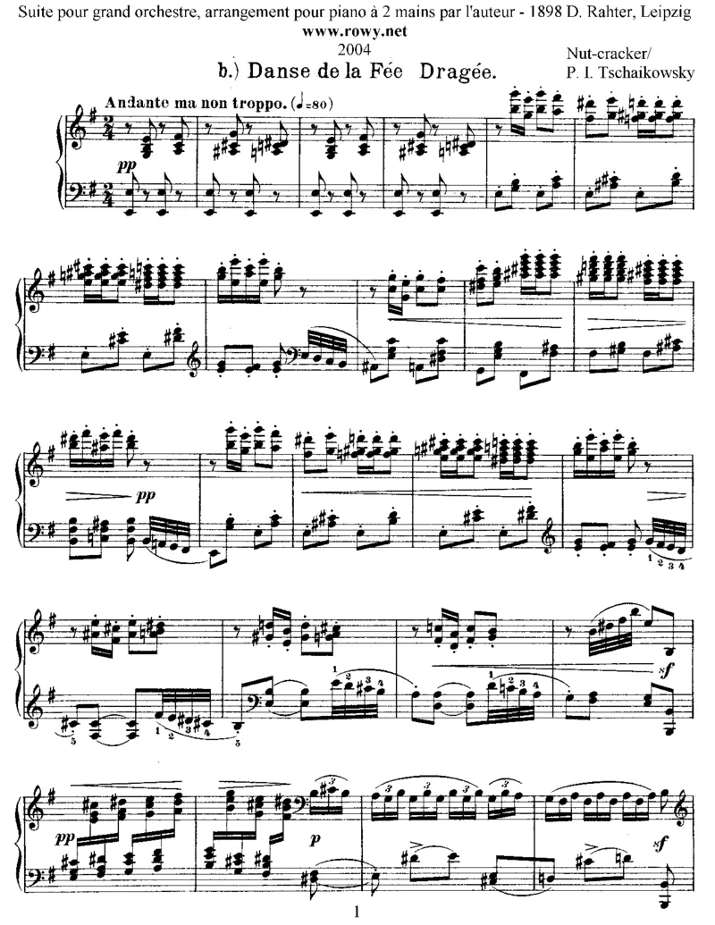 TchaikovskyNutcrackerOp71_一万首著名钢琴曲谱哈农贝多芬合集视频教学电子版高清无水印可打印_1古典钢琴知名音乐家谱_超高难度钢琴谱