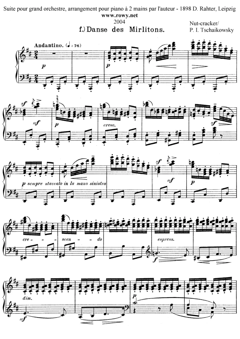 TchaikovskyNutcrackerOp71_一万首著名钢琴曲谱哈农贝多芬合集视频教学电子版高清无水印可打印_1古典钢琴知名音乐家谱_超高难度钢琴谱