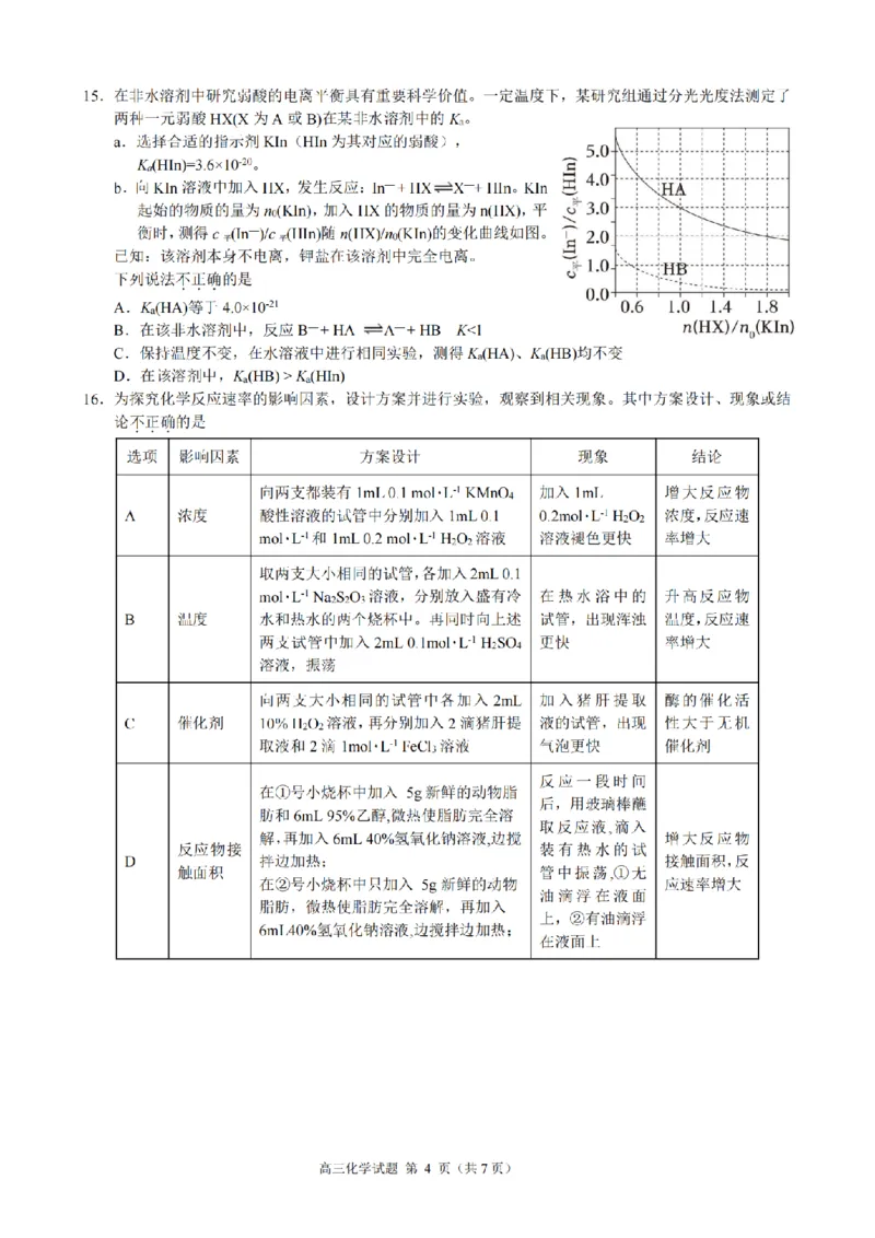 江浙皖高中（县中）发展共同体2024-2025学年高三上学期10月联考化学试题_2024-2025高三（6-6月题库）_2024年10月试卷_1007江浙皖高中（县中）发展共同体2024-2025学年高三上学期10月联考