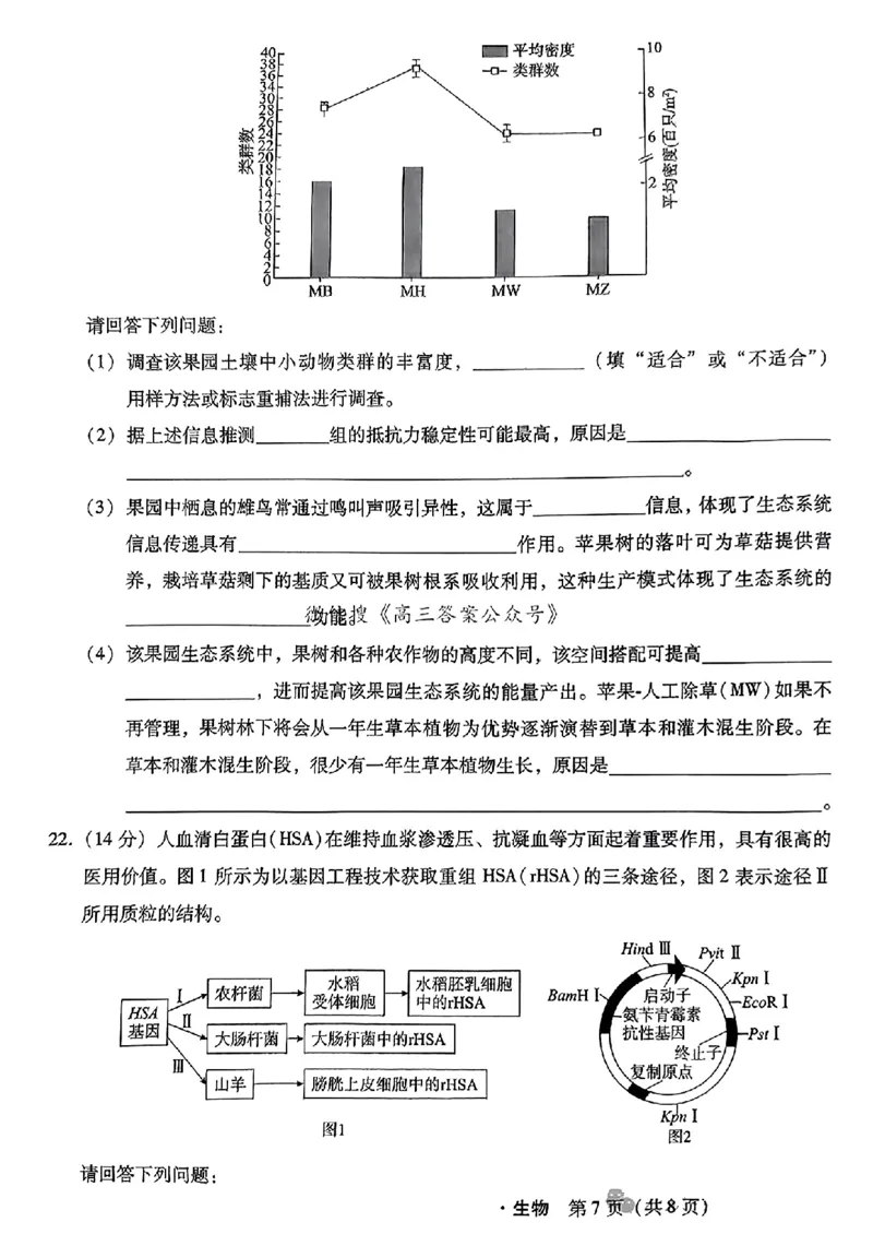 河北省2024-2025学年高三上学期11月阶段调研检测二生物_2024-2025高三（6-6月题库）_2024年11月试卷_1107河北省2024-2025学年高三上学期11月阶段调研检测二