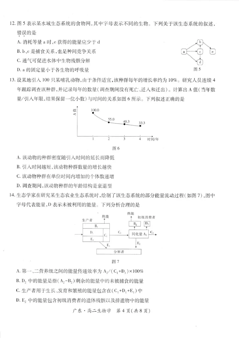 广东省2024-2025学年高二下学期第一次学情联合检测生物学试卷（PDF版，无答案）_2024-2025高二（7-7月题库）_2025年04月试卷(1)_0405广东省部分校2024-2025学年高二下学期第一次学情联合检测