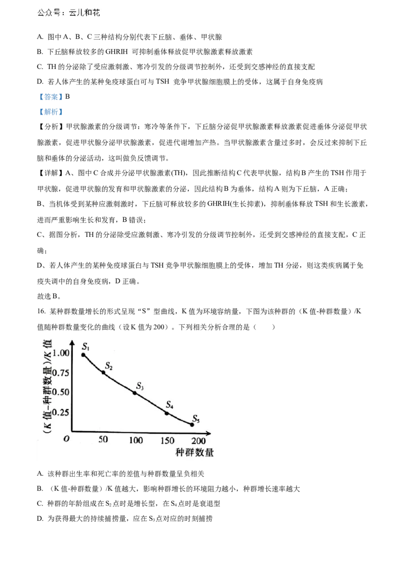 安徽省芜湖市镜湖区安徽师范大学附属中学2023-2024学年高二下学期6月测试生物答案_2024-2025高二（7-7月题库）_2024年07月试卷_07022024安徽师范大学附属中学高二下学期6月测试