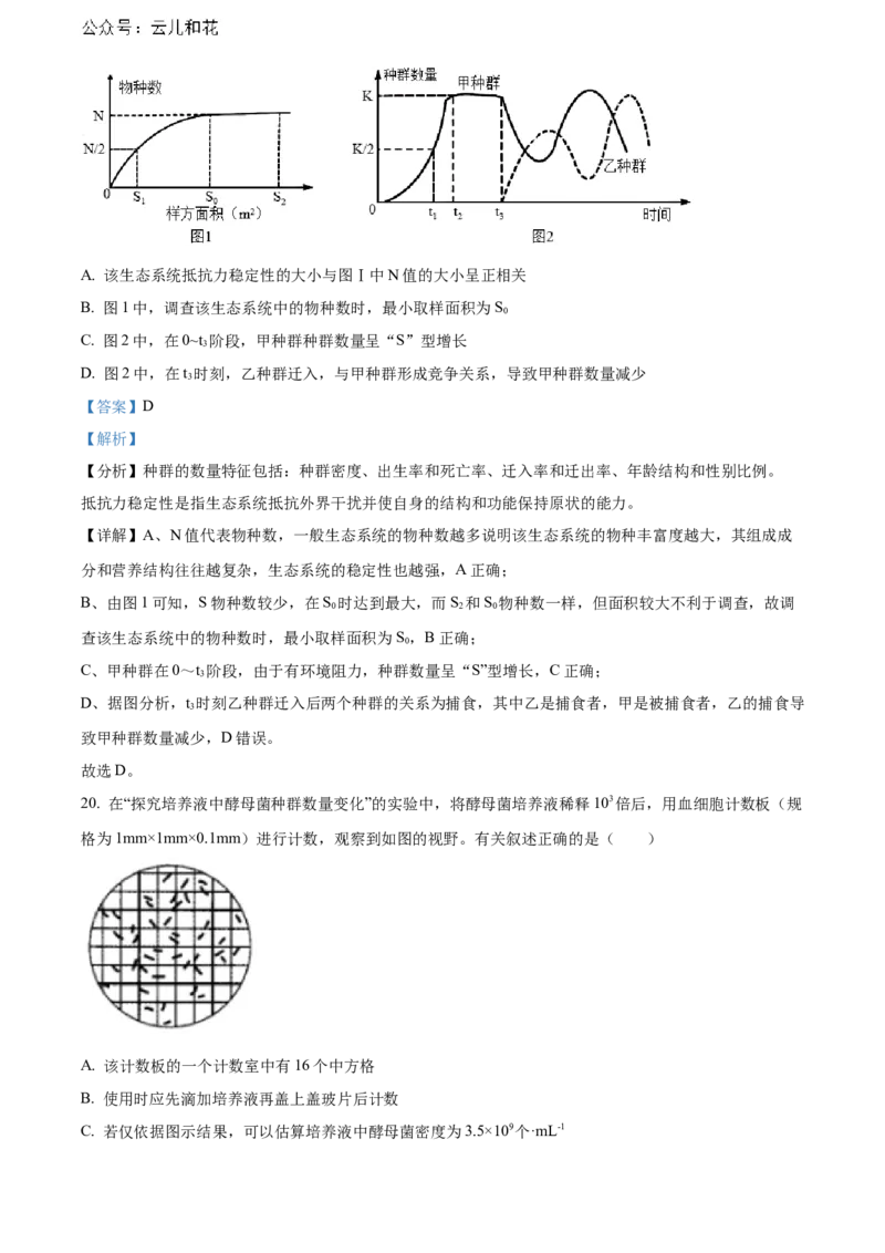 安徽省芜湖市镜湖区安徽师范大学附属中学2023-2024学年高二下学期6月测试生物答案_2024-2025高二（7-7月题库）_2024年07月试卷_07022024安徽师范大学附属中学高二下学期6月测试