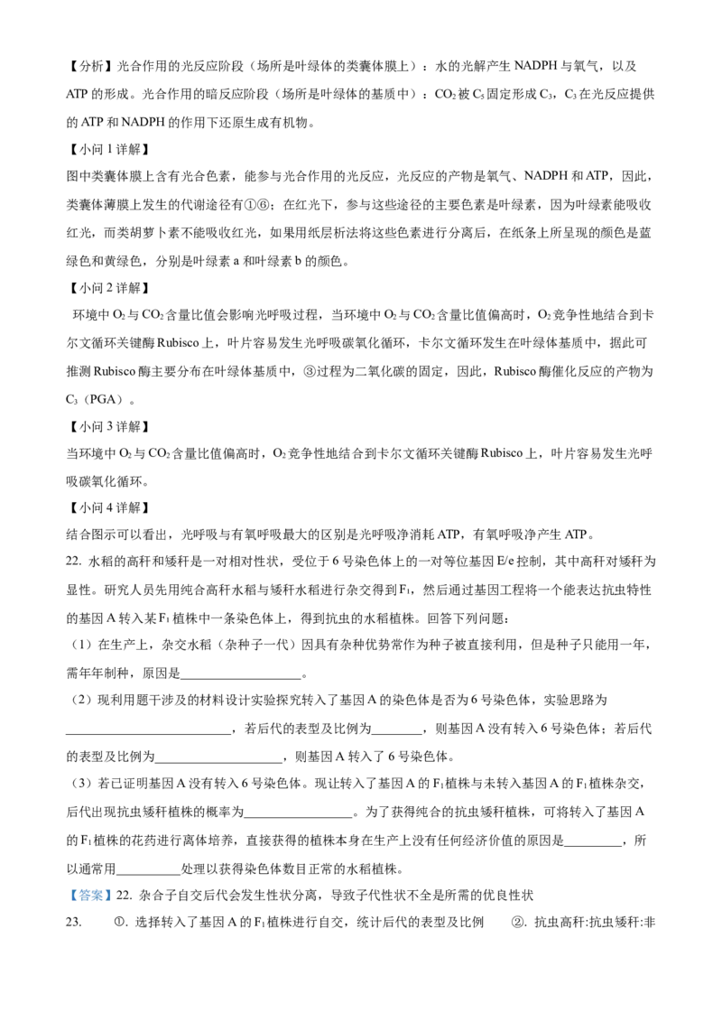 精品解析：黑龙江省大庆市大庆中学2023-2024学年高三下学期开学生物试题（解析版）_2024年3月_013月合集_2024届黑龙江省大庆市大庆中学高三下学期开学考试