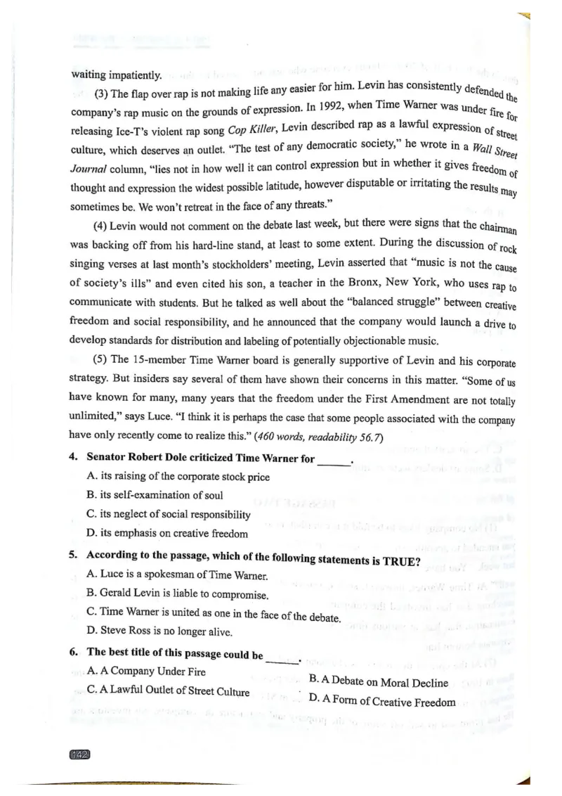 TEM4新题型-阅读理解_2025专四专八真题及备考资料_2009-2024专四真题+备考资料_2024专四备考资料合辑（电子书）_24专四阅读_2024英语专业四级阅读理解