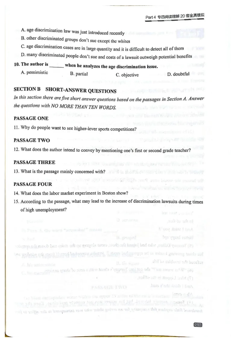 TEM4新题型-阅读理解_2025专四专八真题及备考资料_2009-2024专四真题+备考资料_2024专四备考资料合辑（电子书）_24专四阅读_2024英语专业四级阅读理解