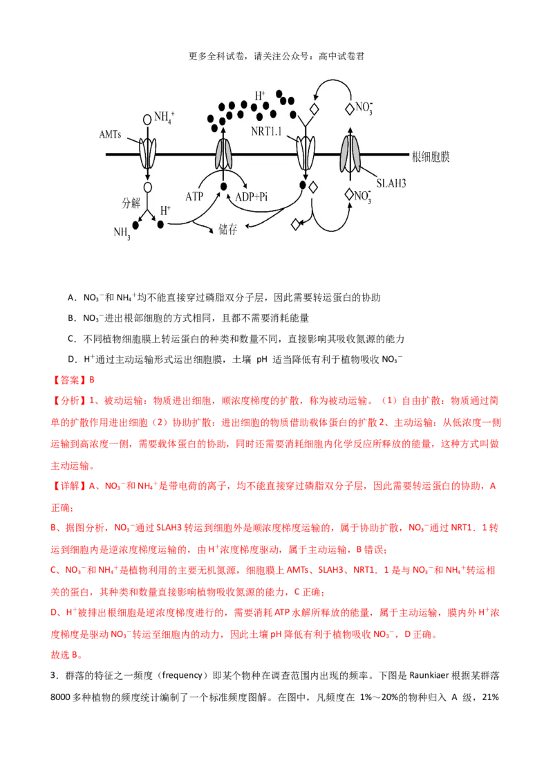 生物（九省联考考后提升卷，河南）（解析版）_2024年4月_其他_2024年1月新&ldquo;九省联考&rdquo;考后提升卷（原卷+解析）_2024年1月&ldquo;九省联考&rdquo;生物真题完全解读与考后提升