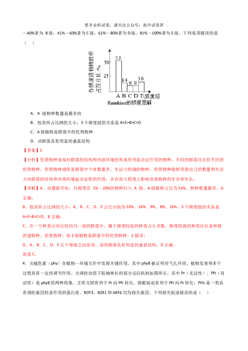 生物（九省联考考后提升卷，河南）（解析版）_2024年4月_其他_2024年1月新&ldquo;九省联考&rdquo;考后提升卷（原卷+解析）_2024年1月&ldquo;九省联考&rdquo;生物真题完全解读与考后提升