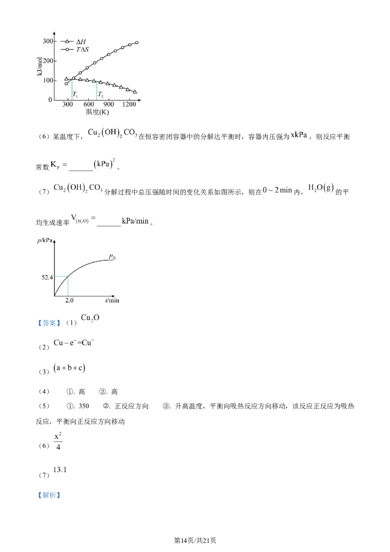 精品解析：2024年1月甘肃普通高等学校招生考试适应性测试化学试题（解析版）_2024年2月_2024年九省联考各版本合集_甘肃（物化生政史地）_甘肃化学(含答案）