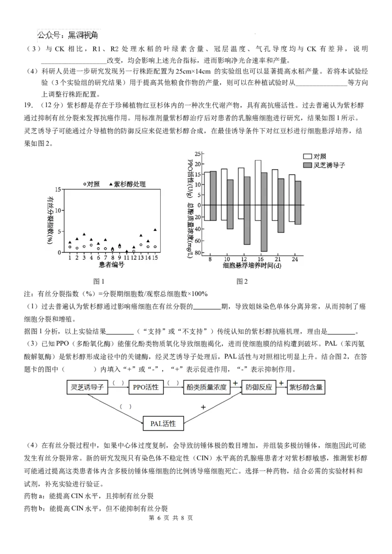 广东省华南师范大学附属中学2024-2024学年高三上学期综合测试（一）生物试题_2024-2025高三（6-6月题库）_2024年09月试卷