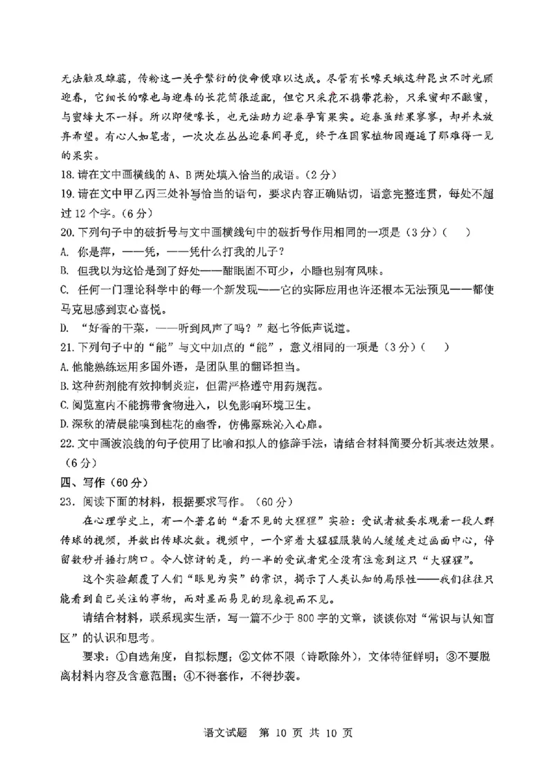 山东省泰山教育联盟2025届高三4月联考语文_2024-2026高三（6-6月题库）_2025年04月试卷_0422山东省泰山教育联盟2024-2025学年高三下学期4月联考（二模）（全科）