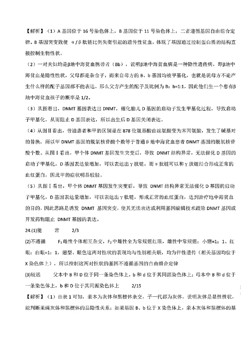 山东省部分名校2025届高三上学期12月校际联合检测生物+答案_2024-2025高三（6-6月题库）_2024年12月试卷_1215山东省名校2025届高三上学期12月校际联合检测