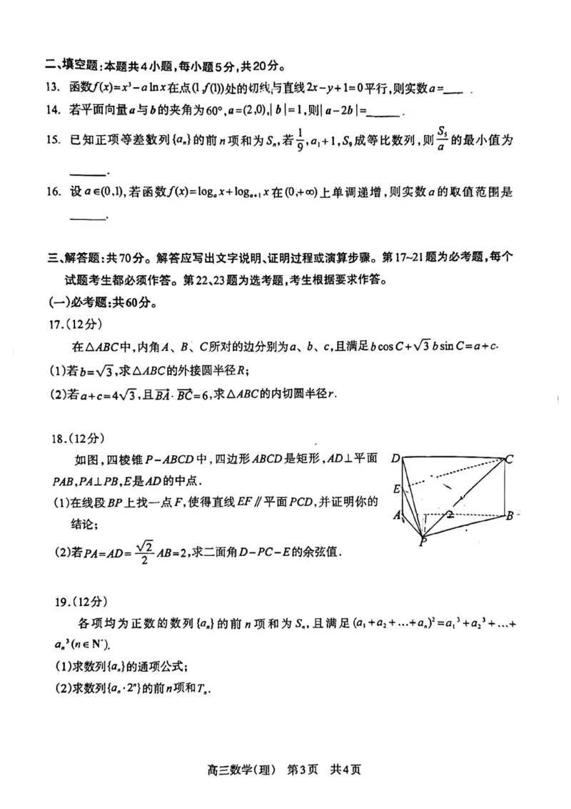 攀枝花市2024届高三第一次统一考试理数(1)_2023年11月_0211月合集_2024届四川省攀枝花市高三第一次统一考试_四川省攀枝花市2024届高三第一次统一考试理科数学