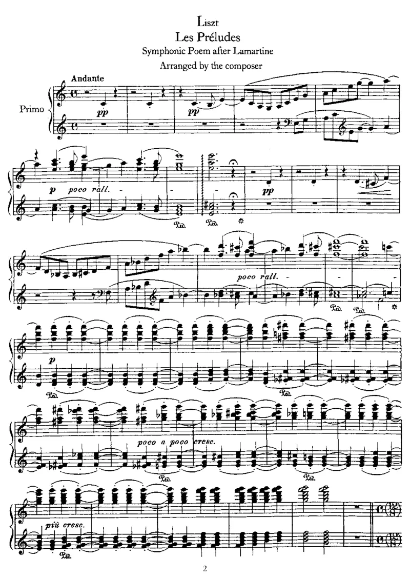 LesPreludes(4Hands)_一万首著名钢琴曲谱哈农贝多芬合集视频教学电子版高清无水印可打印_1古典钢琴知名音乐家谱_李斯特钢琴谱全集_其他作品