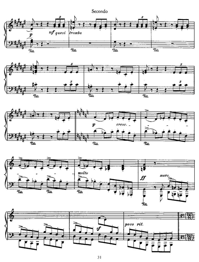 LesPreludes(4Hands)_一万首著名钢琴曲谱哈农贝多芬合集视频教学电子版高清无水印可打印_1古典钢琴知名音乐家谱_李斯特钢琴谱全集_其他作品