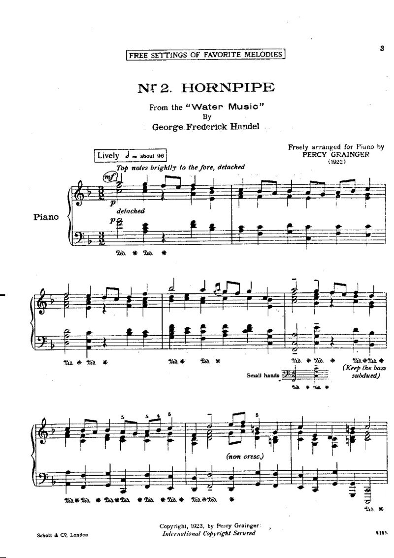 Handel-Grainger-HornpipefromTheWatermusic_一万首著名钢琴曲谱哈农贝多芬合集视频教学电子版高清无水印可打印_1古典钢琴知名音乐家谱_亨德尔钢琴谱全集
