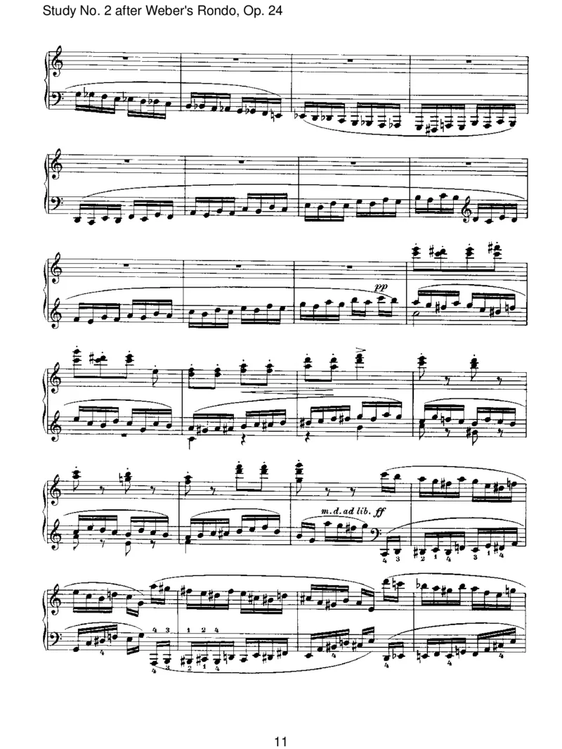 StudyNo.2afterWeber'sRondo,Op.24_一万首著名钢琴曲谱哈农贝多芬合集视频教学电子版高清无水印可打印_1古典钢琴知名音乐家谱_勃拉姆斯钢琴谱全集