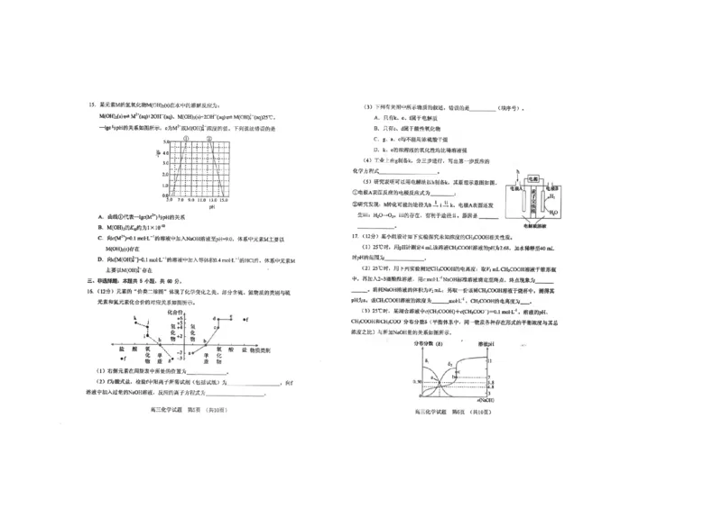 山东省泰安市肥城市2024-2025学年高三上学期开学考试化学PDF版含答案_2024-2025高三（6-6月题库）_2024年09月试卷_0907山东省泰安市肥城市2024-2025学年高三上学期开学考试