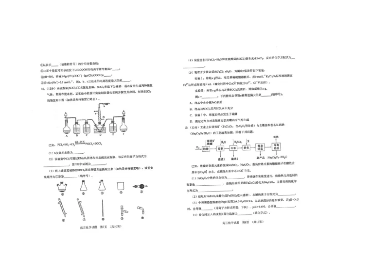 山东省泰安市肥城市2024-2025学年高三上学期开学考试化学PDF版含答案_2024-2025高三（6-6月题库）_2024年09月试卷_0907山东省泰安市肥城市2024-2025学年高三上学期开学考试