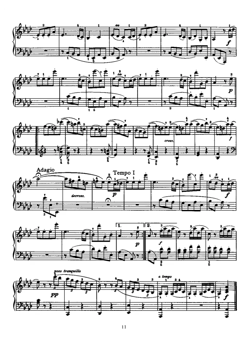 PianoSonataNo43inAb_NoRestriction_一万首著名钢琴曲谱哈农贝多芬合集视频教学电子版高清无水印可打印_1古典钢琴知名音乐家谱_海顿钢琴谱全集_奏鸣曲